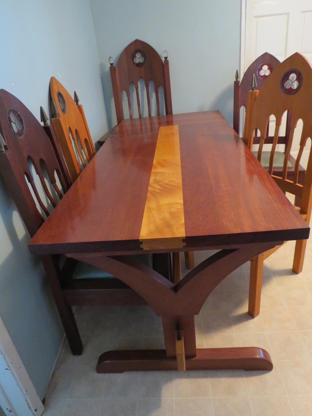 Dining Table - Purple Heart and Pao Amarillo