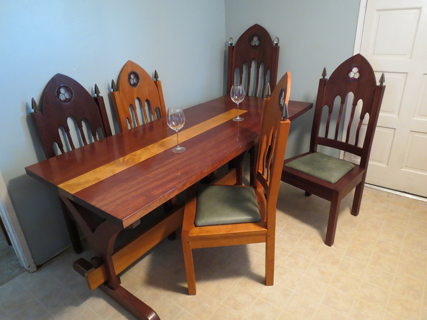 Dining Table - Purple Heart and Pao Amarillo